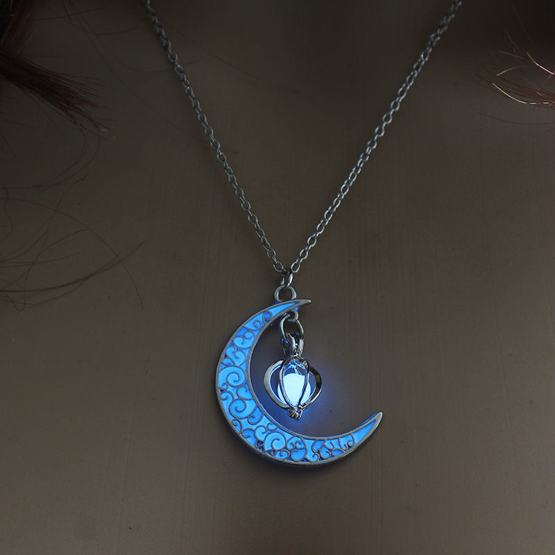 Glowing Silver Plated Pendant Necklaces