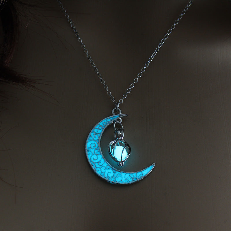 Glowing Silver Plated Pendant Necklaces