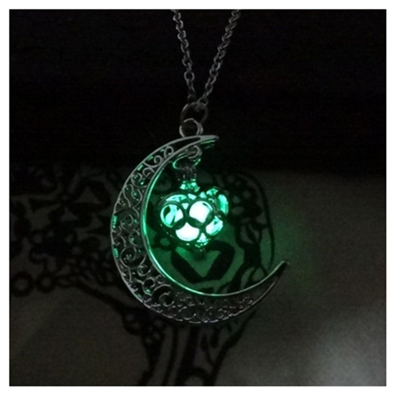 Glowing Silver Plated Pendant Necklaces