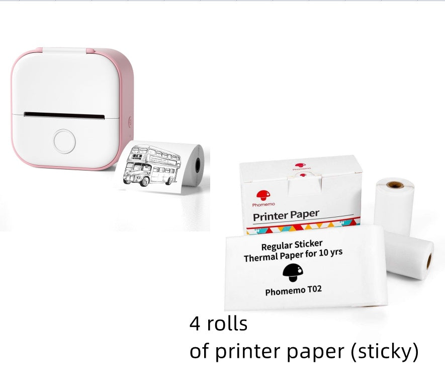 Portable Mini Thermal Label Printer Home Photo Printer Student