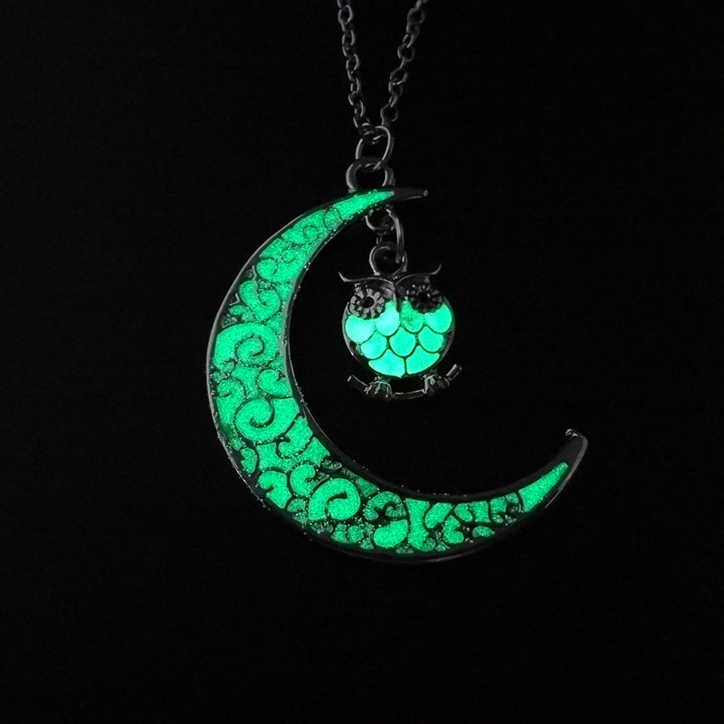 Glowing Silver Plated Pendant Necklaces