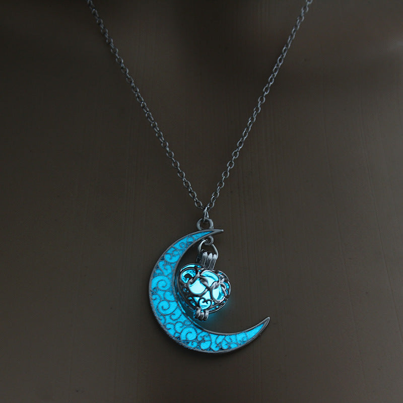 Glowing Silver Plated Pendant Necklaces